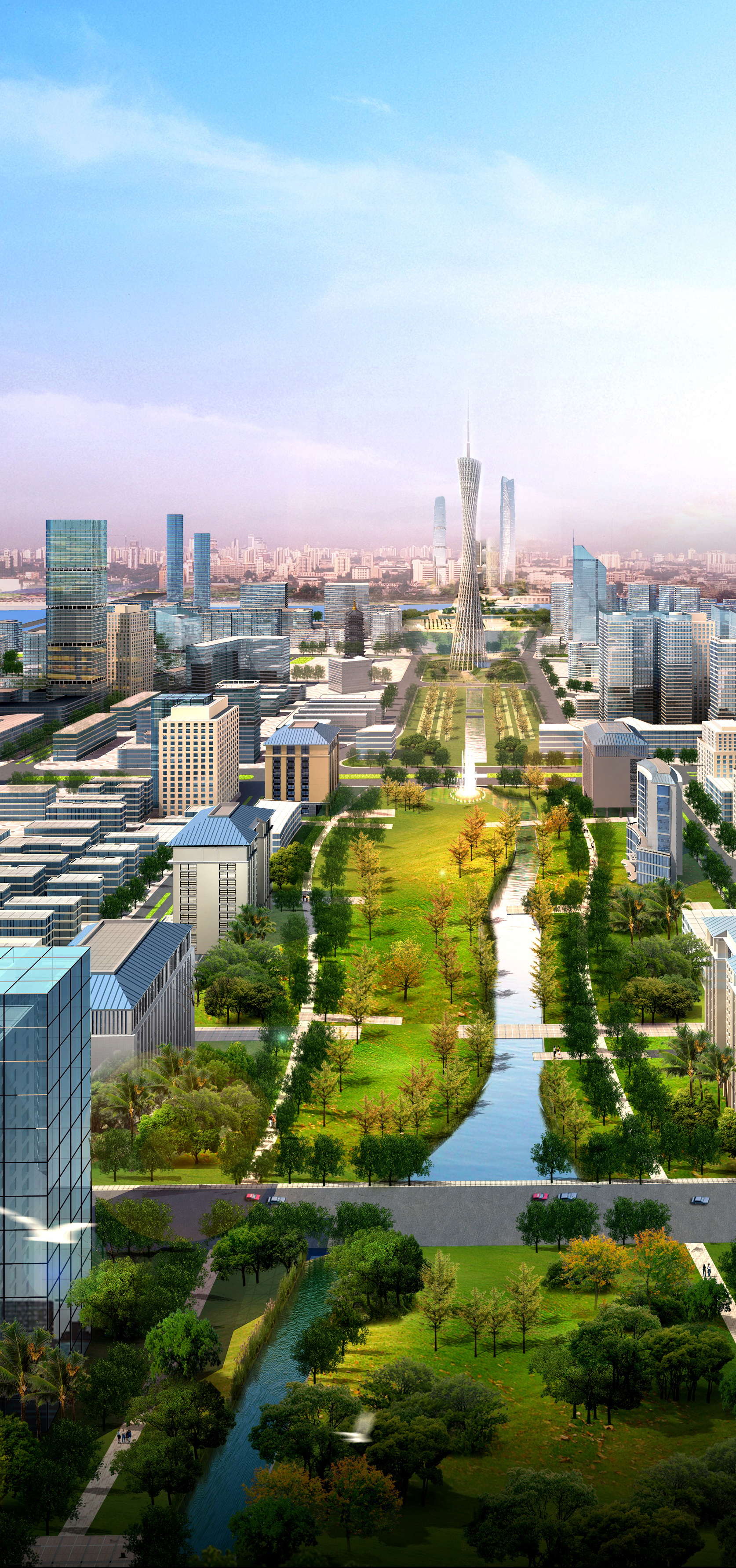 Guangzhou south axis master plan 
