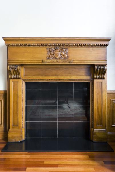 201 Sansome fireplace