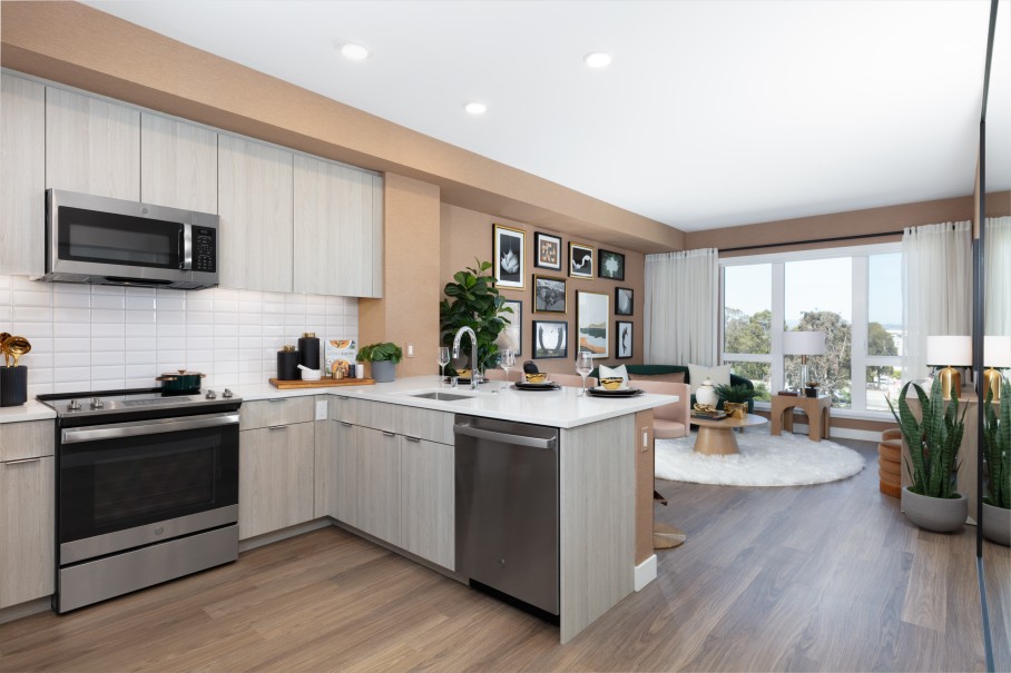 Vasara | Menlo Park living room and open kitchen